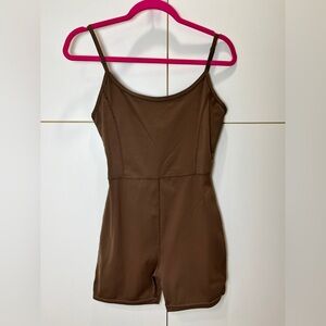 Brown Spaghetti Strap Jumpsuit